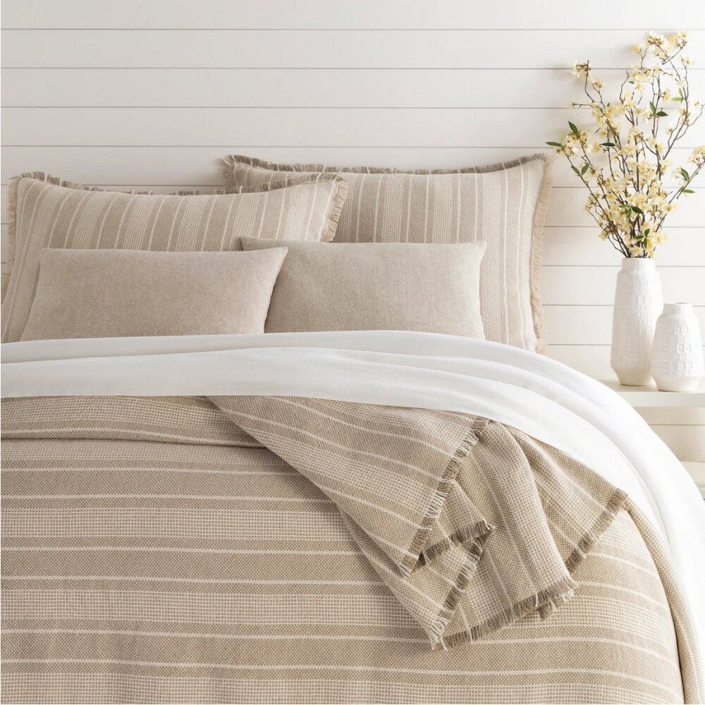 Pine Cone Hill San Clemente Natural Coverlet